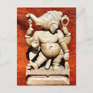 Jain temple, India statue Postcard