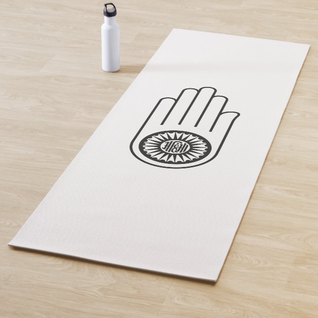 Jainism Symbol of Ahimsa (Hand of Non-Violence)  Yoga Mat (In Situ)