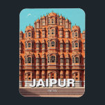 Jaipur Hawa Mahal Souvenir Magnet<br><div class="desc">Jaipur, the capital of Rajasthan, is famously known as the "Pink City" for its rose-coloured buildings and regal charm. A UNESCO World Heritage City, Jaipur is a treasure trove of history, culture, and architectural brilliance. It is home to iconic landmarks like the Hawa Mahal, or "Palace of Winds, " with...</div>