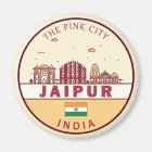 Jaipur India City Skyline Emblem