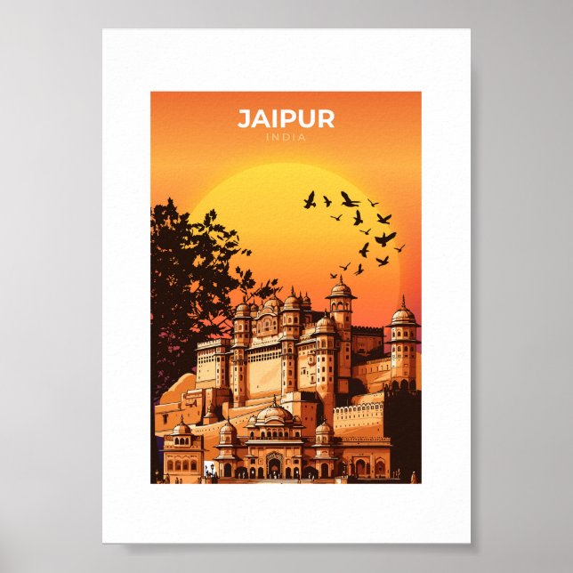 Jaipur India Travel Poster  (Front)