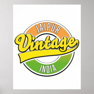 jaipur vintage style logo poster