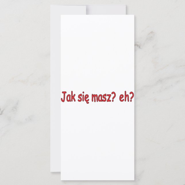 Jak Sie Masz, eh? (Front)