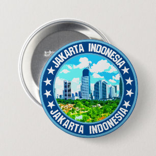 Jakarta 7.5 cm round badge