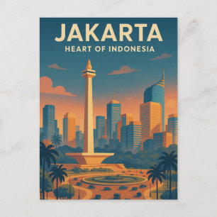 JAKARTA – Heart of Indonesia’. Postcard