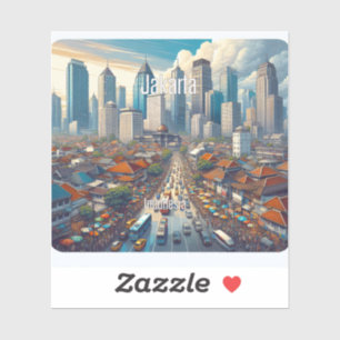 Jakarta Indonesia 3 Inch Vinyl Sticker