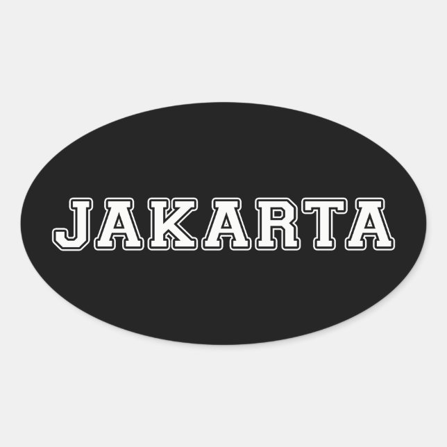 Jakarta Indonesia Oval Sticker (Front)