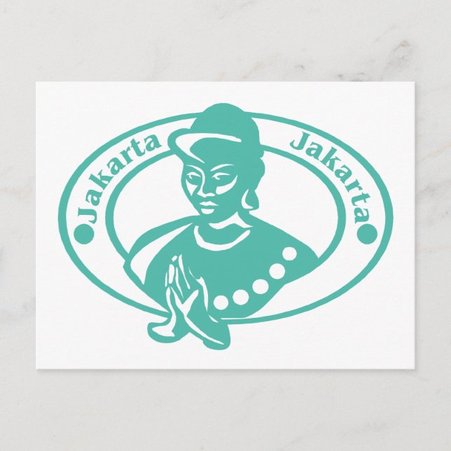Jakarta Stamp Postcard (Front)