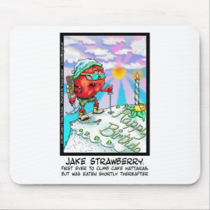 Jake Strawberry Funny Dessert Gifts & Links Mouse Mat