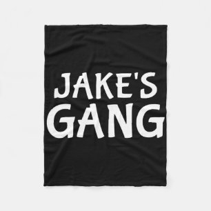 Jake's Gang First Name Jake Bachelor Party Wedding Fleece Blanket