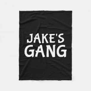 Jake's gang first name jake bachelor party wedding fleece blanket