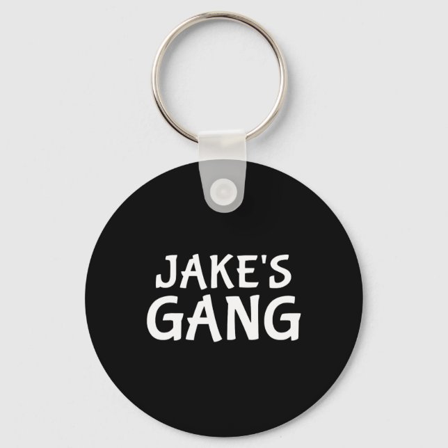 Jake's Gang First Name Jake Bachelor Party Wedding Key Ring (Front)