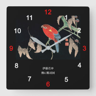 Jakuchu ITO 'Ichinichi ni Okuta-zu' (The Poem of t Square Wall Clock