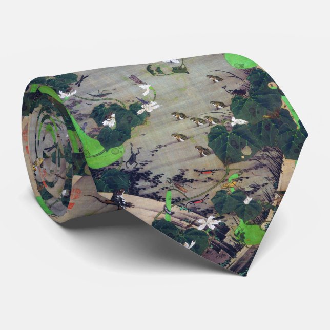 Jakuchu ITO, Ikabe Murushi-zu (Pond Beetle), Neckt Tie (Rolled)