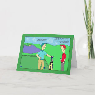 Jalapeno Chili Dog Golf Birthday Card