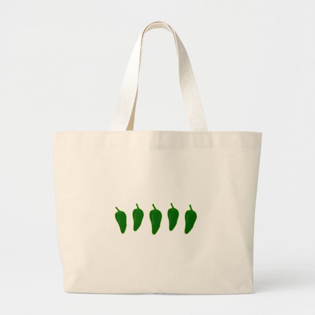 Jalapeno (Jalapeño) Peppers Logo Large Tote Bag (Front)