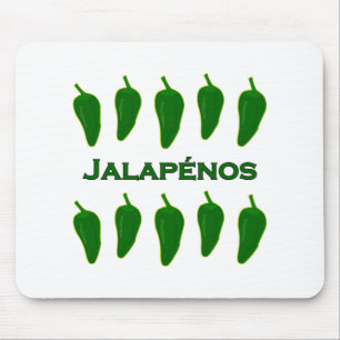 Jalapeno Peppers (titled) Mouse Mat