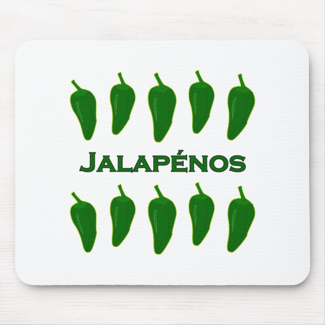 Jalapeno Peppers (titled) Mouse Mat (Front)