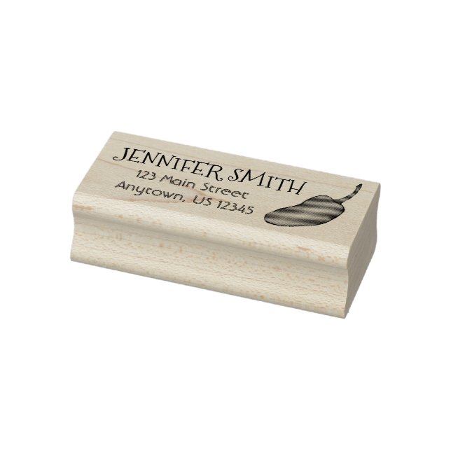 Jalapeno Spicy Hot Pepper Vegetable Personalised Rubber Stamp (Stamp)