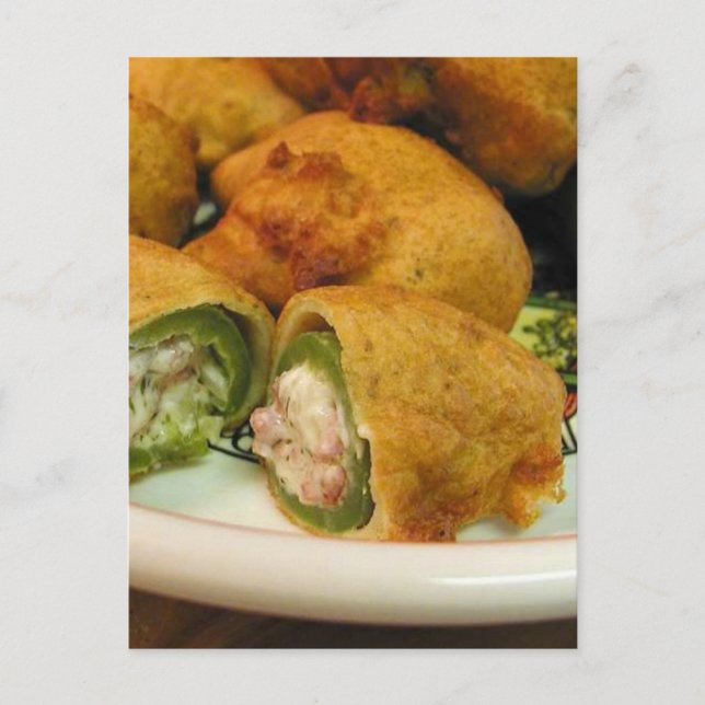 Jalapenos Stuffed Food Dinner Cooking Postcard (Front)