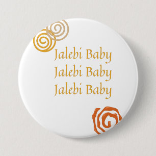 jalebi baby tank top wine label 7.5 cm round badge