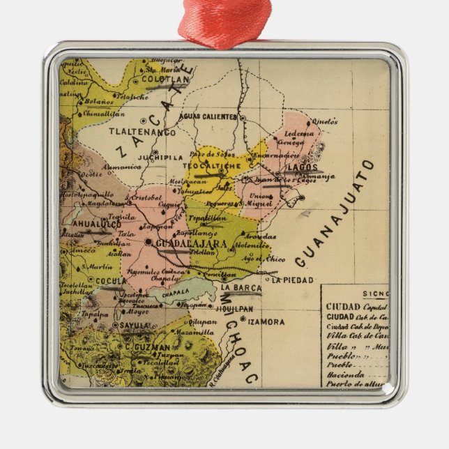 Jalisco, Mexico Metal Tree Decoration (Front)