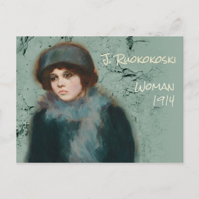 Jalmari Ruokokoski Portrait woman CC0072 Finland Postcard (Front)