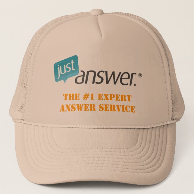 JAlogo_large, The #1 Expert Answer Service Trucker Hat (Front)