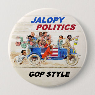 Jalopy Politics 10 Cm Round Badge