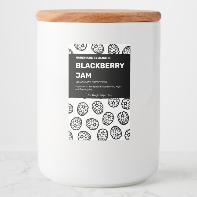 Jam Jar Label Packaging Design (Front)