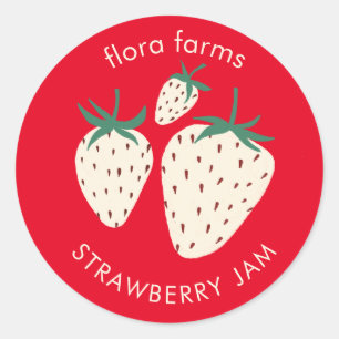 JAM LABEL White Strawberry Pineberry Custom