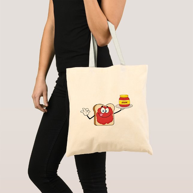 Jam On Toast Happy Face Tote Bag (Creator Uploaded)