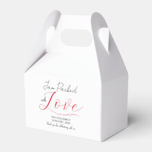 Jam Packed with Love Typography Wedding Favour Box