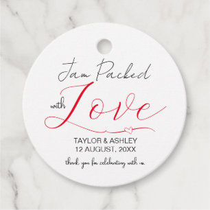Jam Packed with Love Wedding Favour Tags