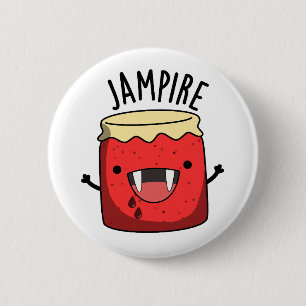 Jam-pire Funny Vampire Jam Pun 6 Cm Round Badge