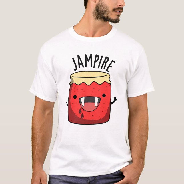 Jam-pire Funny Vampire Jam Pun  T-Shirt (Front)