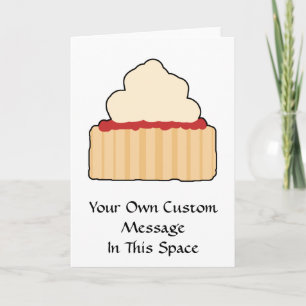 Jam Scone with Cream Topping. Card