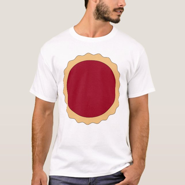 Jam Tart. Raspberry Red. T-Shirt (Front)