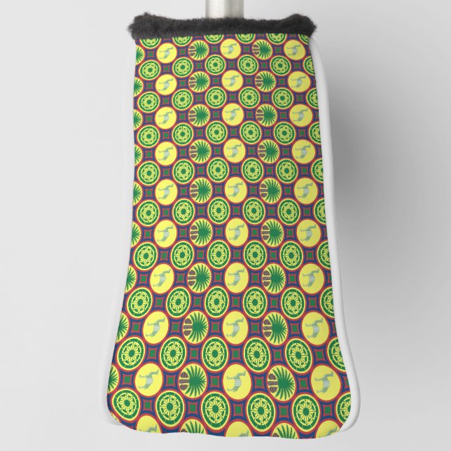 Jamahiri ® Libya | Africa Pattern Golf Head Cover (Rotate 90)