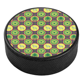 Jamahiri ® Libya | Africa Pattern Hockey Puck