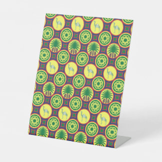 Jamahiri ® Libya | Africa Pattern Pedestal Sign