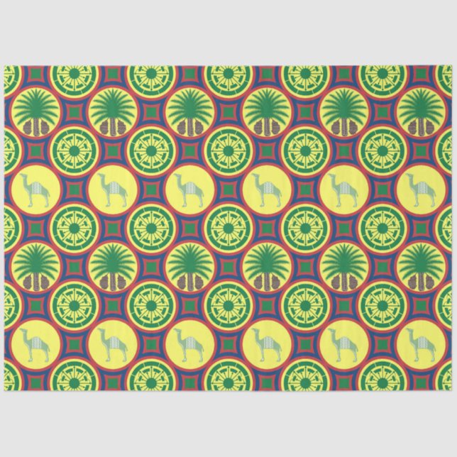 Jamahiri ® Libya | Africa Pattern Tissue Paper (Front)