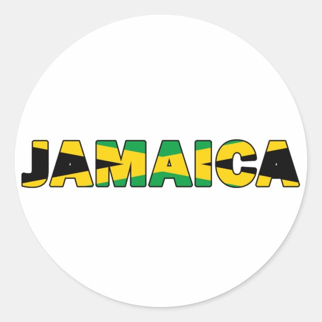 Jamaica 007 classic round sticker (Front)