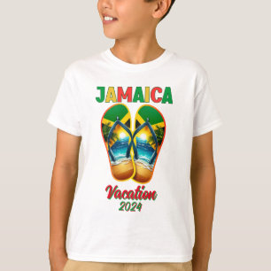 Jamaica 2024 Flip Flop Vacation Tropical Beach T-Shirt