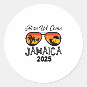 Jamaica 2025 Here We Come Matching Family Dream Va Classic Round Sticker