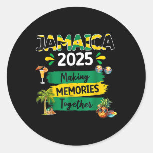 Jamaica 2025 Vacation Trip Matching Family Squad G Classic Round Sticker