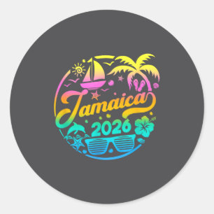 Jamaica 2026 Family Vacation Beach Matching Group  Classic Round Sticker