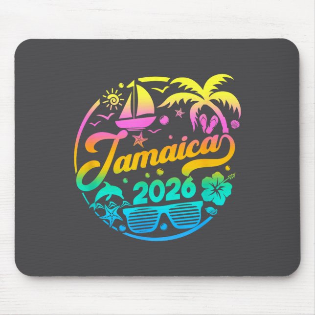 Jamaica 2026 Family Vacation Beach Matching Group  Mouse Mat (Front)