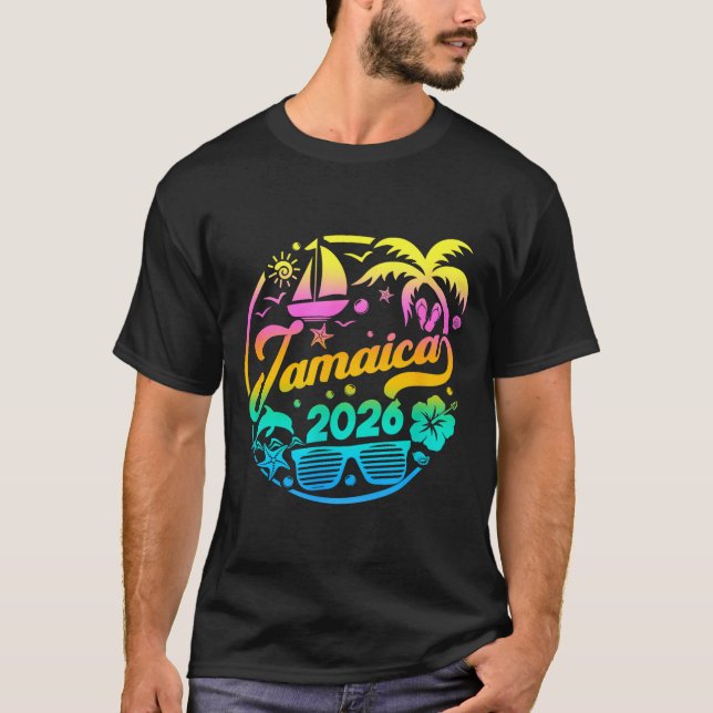 Jamaica 2026 Family Vacation Beach Matching Group  T-Shirt (Front)