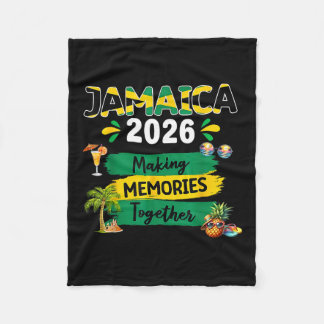 Jamaica 2026 Vacation Trip Matching Family Squad G Fleece Blanket